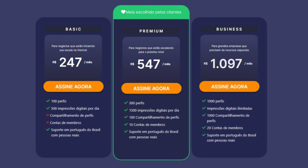 Valores e Preços SImples Login